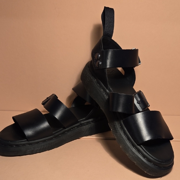 Dr. Martens Other - Dr. Martens Black Leather Platform Sandals